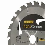 Диск пильный по дереву Hanskonner THIN KERF H9022-165-20-24T, 165х20 мм, 24 зубья