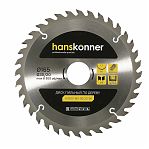 Диск пильный по дереву Hanskonner H9022-165-30/20-36T, 165х30/20 мм, 36 зубьев