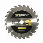 Диск пильный по дереву Hanskonner H9022-185-20/16-24T, 185х20/16 мм, 24 зубья