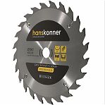 Диск пильный по дереву Hanskonner H9025-190-20/16-24T, 190х20/16, 24 зубья