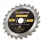 Диск пильный по дереву Hanskonner  ArmorPiercing H9025-190-30/20-24T, 190х30/20 мм, 24 зубья
